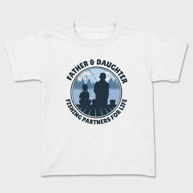 Father And Daughter Fishing, Tricou Copii