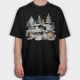 Nordic Houses Winter, Tricou Oversize Barbati (Unisex)
