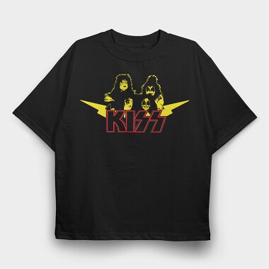 Kiss Rock Band, Tricou Oversize Barbati (Unisex)