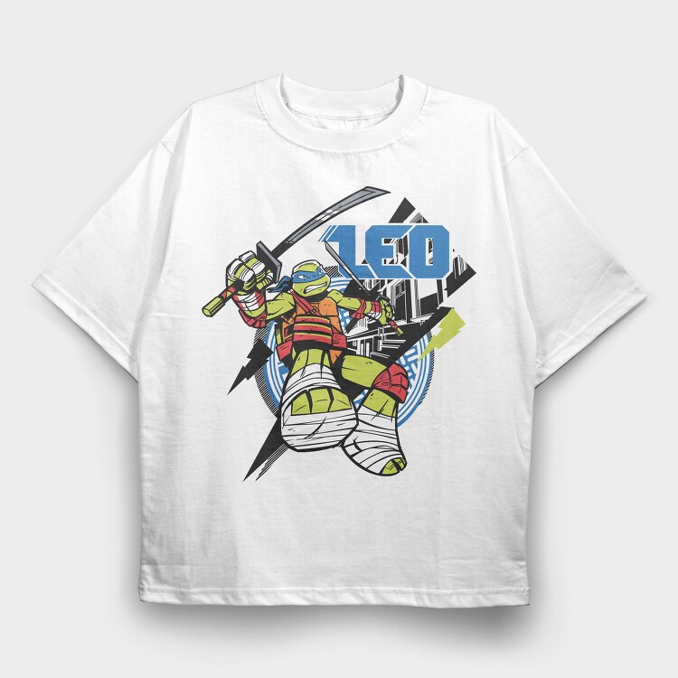 Leonardo Ninja Turtle, Tricou Oversize Barbati (Unisex)