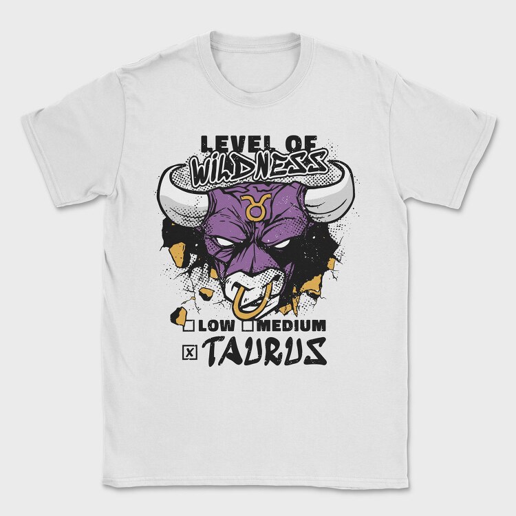 Level Of Wildness Taurus, Tricou Barbati (Unisex)