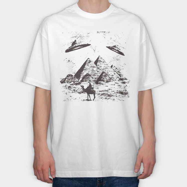 Pyramid Ufo, Tricou Oversize Barbati (Unisex)