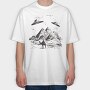 Pyramid Ufo, Tricou Oversize Barbati (Unisex)