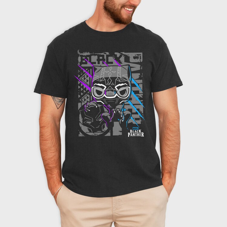 Black Panther Mask 2, Tricou Barbati (Unisex)