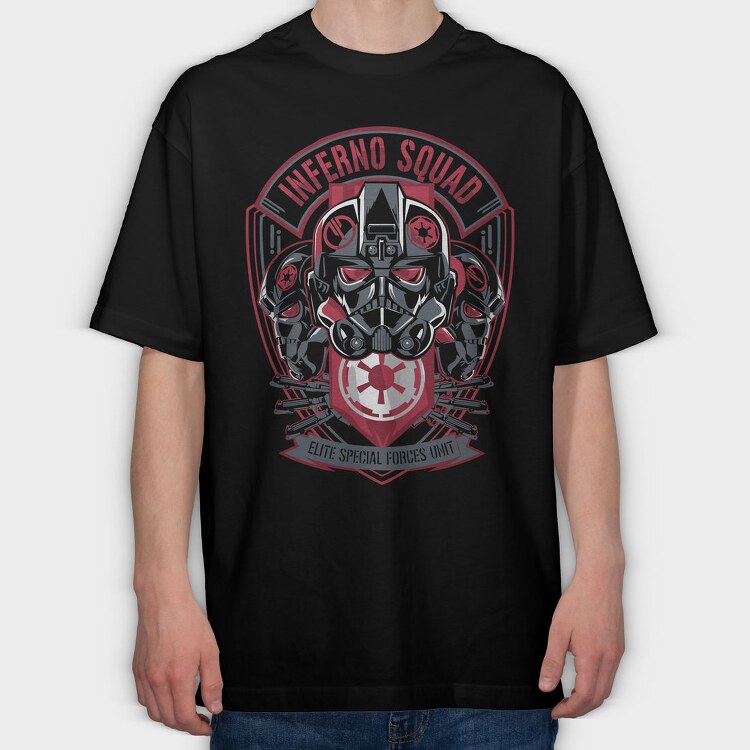 Inferno Squad, Tricou Oversize Barbati (Unisex)