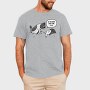 Cat Waking Up Girl, Tricou Barbati (Unisex)