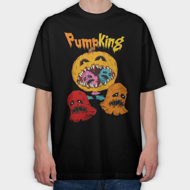 Pumpking Horror, Tricou Oversize Barbati (Unisex)