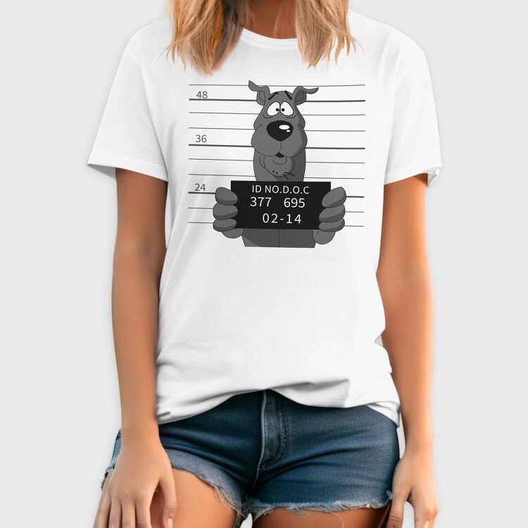 Dog Mugshot Id, Tricou Barbati (Unisex)