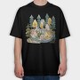 Nordic Home Clipart, Tricou Oversize Barbati (Unisex)