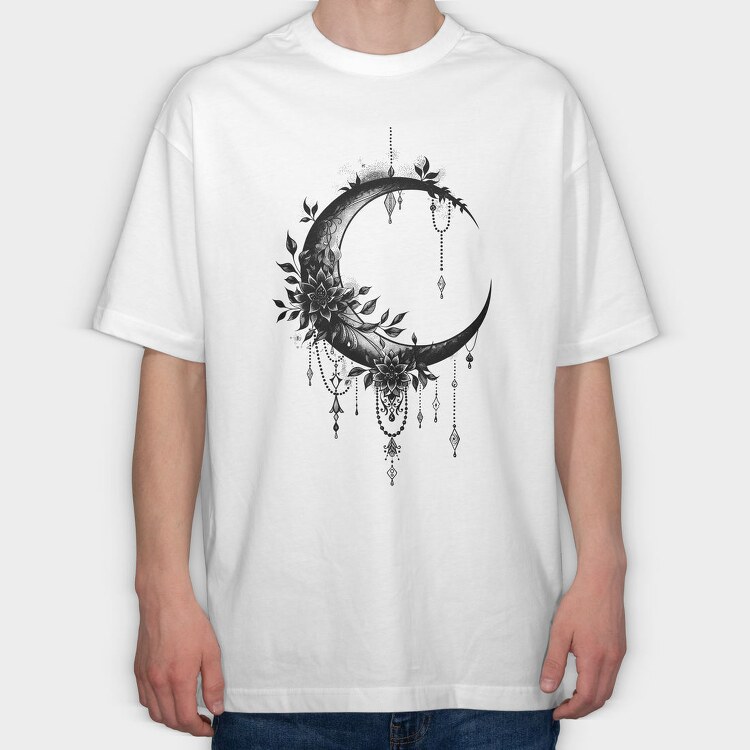 Mystical Moon Chandelier, Tricou Oversize Barbati (Unisex)