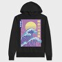 Big Wave Vaporwave, Hanorac Oversize Barbati (Unisex)