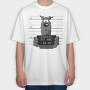 Dog Mugshot Id, Tricou Oversize Barbati (Unisex)