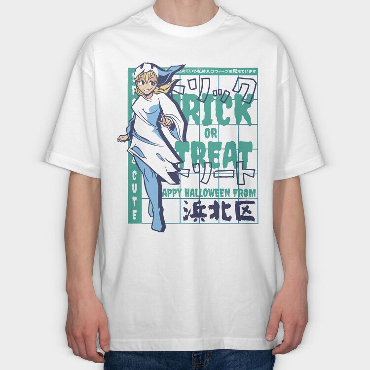 Trick Or Treat Halloween, Tricou Oversize Barbati (Unisex)