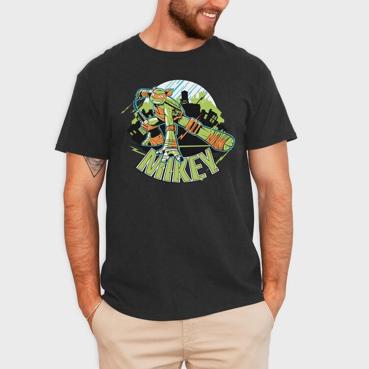Mikey Ninja Turtle, Tricou Barbati (Unisex)