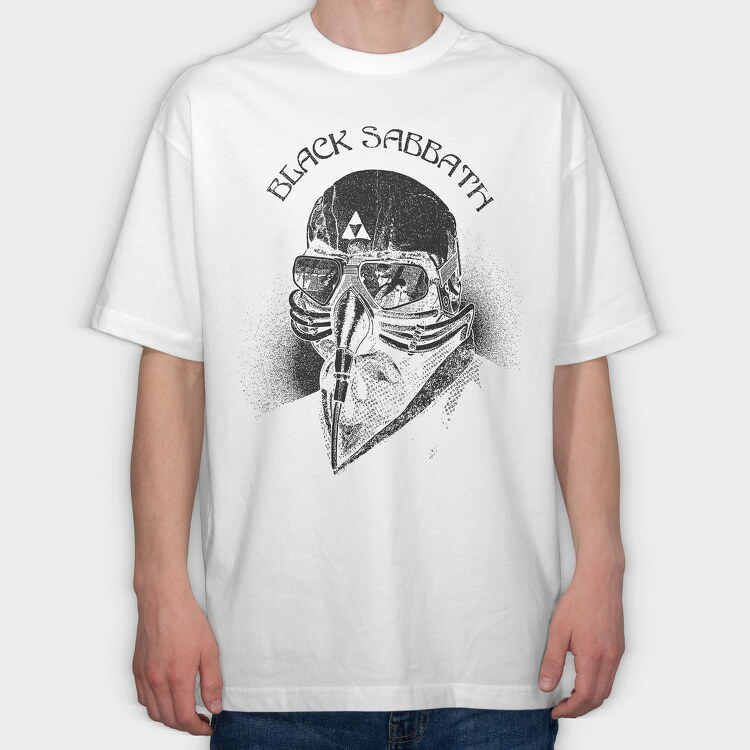 Black Sabbath Skull, Tricou Oversize Barbati (Unisex)