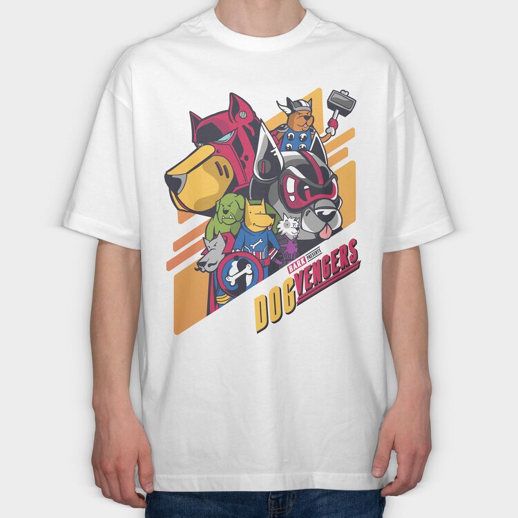 Dogvengers Bark, Tricou Oversize Barbati (Unisex)