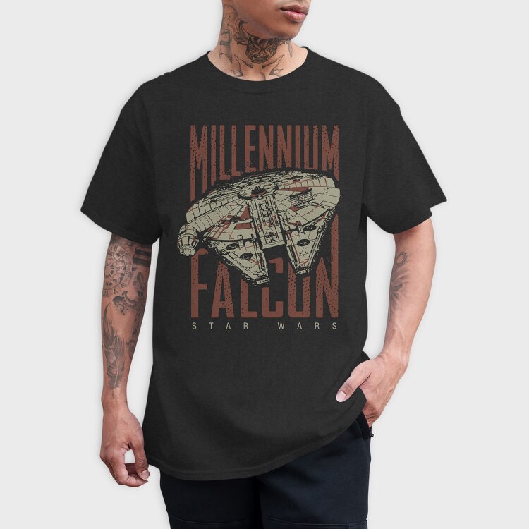 Millennium Falcon Star Wars, Tricou Barbati (Unisex)