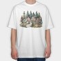 Nordic Home Nest, Tricou Oversize Barbati (Unisex)