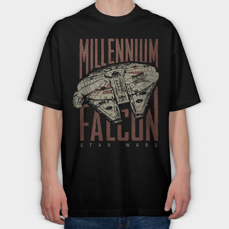 Millennium Falcon Star Wars, Tricou Oversize Barbati (Unisex)