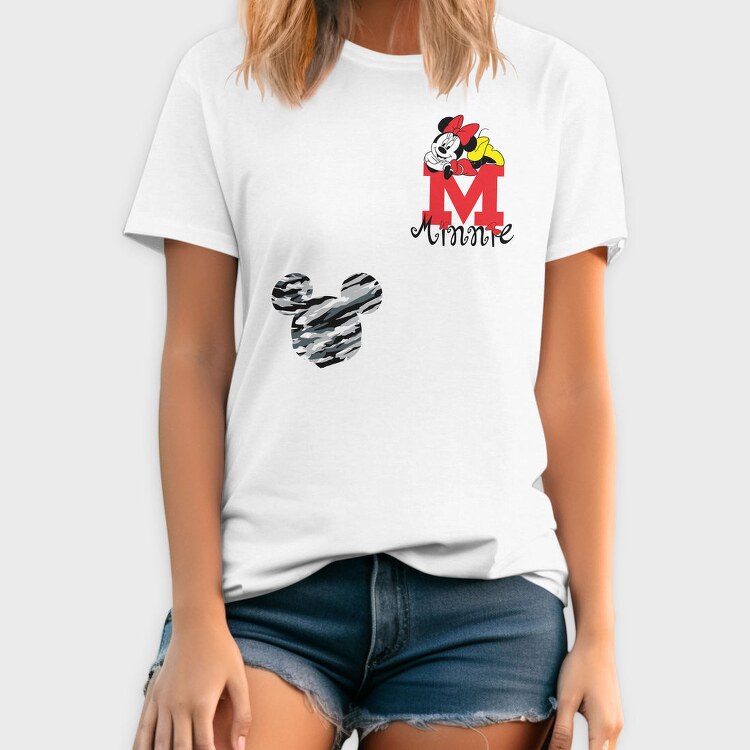 Minnie M Monogram, Tricou Barbati (Unisex)