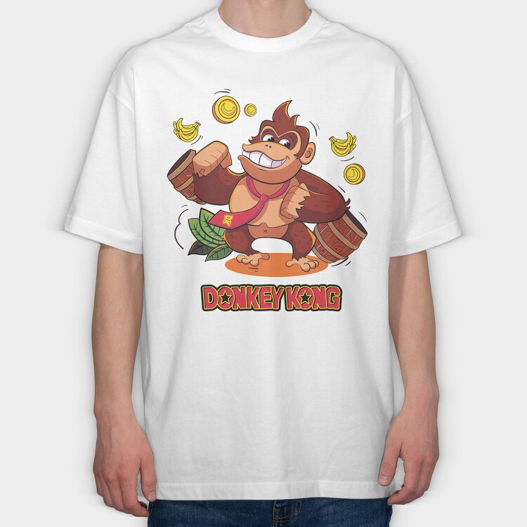 Donkey Kong Bananas, Tricou Oversize Barbati (Unisex)