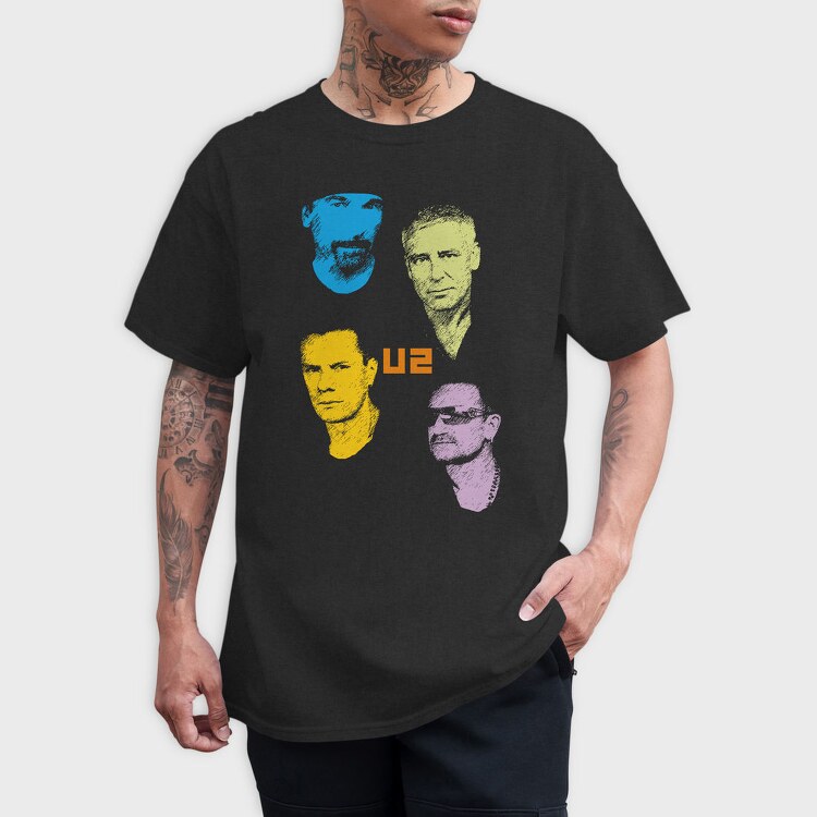 U2 Faces, Tricou Barbati (Unisex)