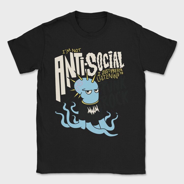 Punk Rock Octopus, Tricou Barbati (Unisex)