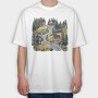 Nordic Cottage Path, Tricou Oversize Barbati (Unisex)