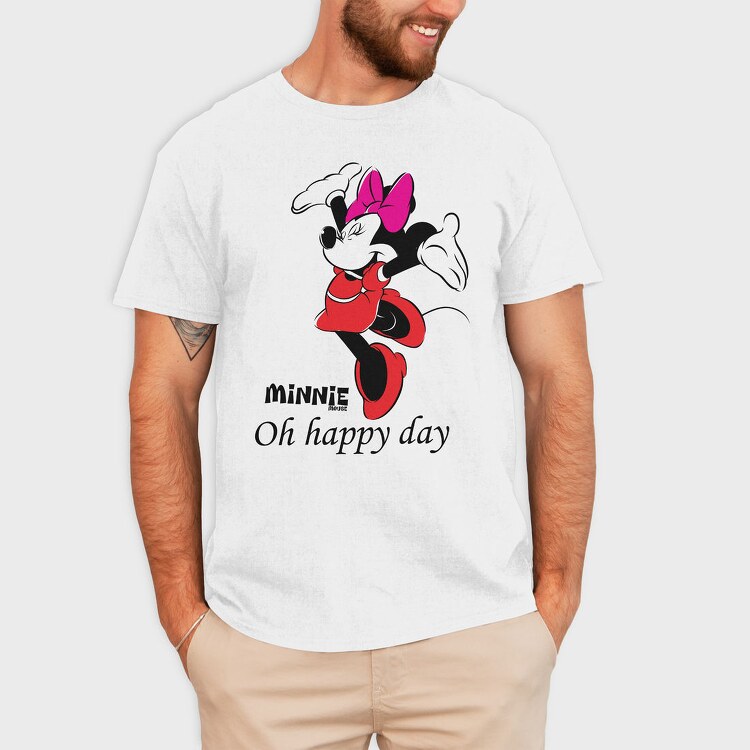 Minnie Mouse Happy Day, Tricou Barbati (Unisex)