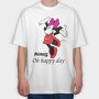 Minnie Mouse Happy Day, Tricou Oversize Barbati (Unisex)