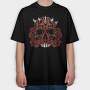 Skull Roses, Tricou Oversize Barbati (Unisex)