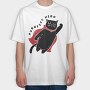 Purrfect Hero, Tricou Oversize Barbati (Unisex)