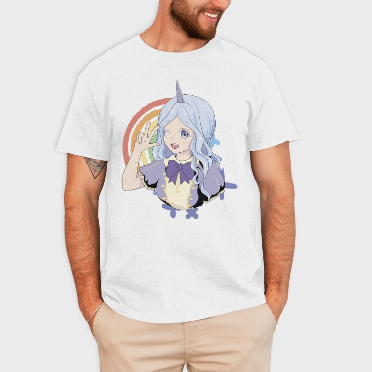 Unicorn Rainbow Girl, Tricou Barbati (Unisex)