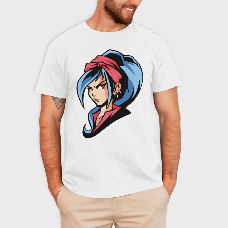 Blue Hair Bandit, Tricou Barbati (Unisex)