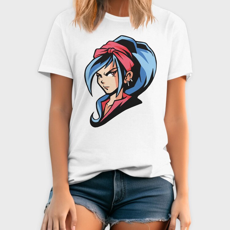 Blue Hair Bandit, Tricou Barbati (Unisex)