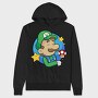 Luigi Star Mushroom, Hanorac Oversize Barbati (Unisex)