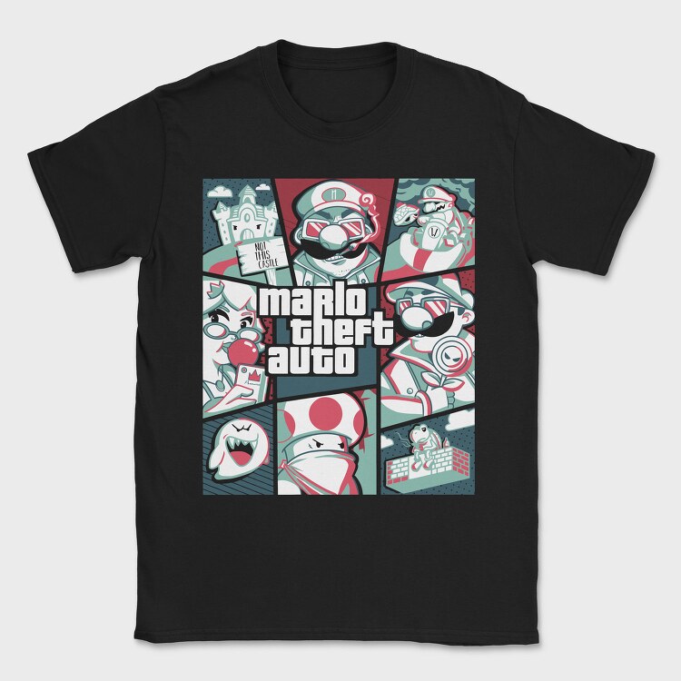 Mario Bros Adventure, Tricou Barbati (Unisex)