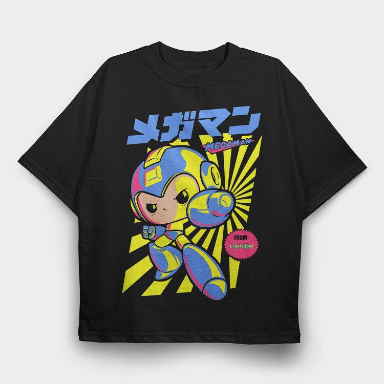 Megaman Capcom Blast, Tricou Oversize Barbati (Unisex)