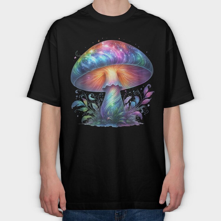 Neon Mushroom Spirit, Tricou Oversize Barbati (Unisex)