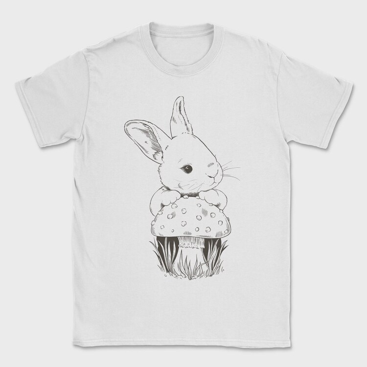 Rabbit and Mushroom, Tricou Barbati (Unisex)