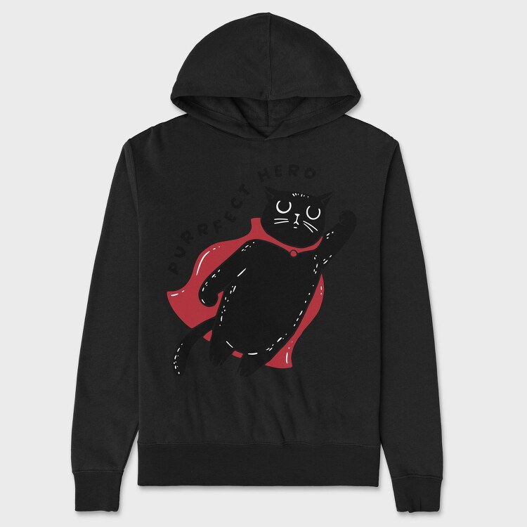 Purrfect Hero, Hanorac Oversize Barbati (Unisex)