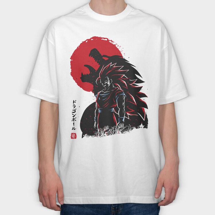 Dragon Goku Battle, Tricou Oversize Barbati (Unisex)