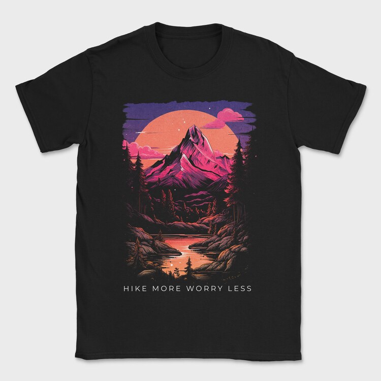 Purple Mountain Hike, Tricou Barbati (Unisex)