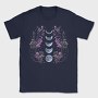 Purple Flowers Dark Moon, Tricou Barbati (Unisex)