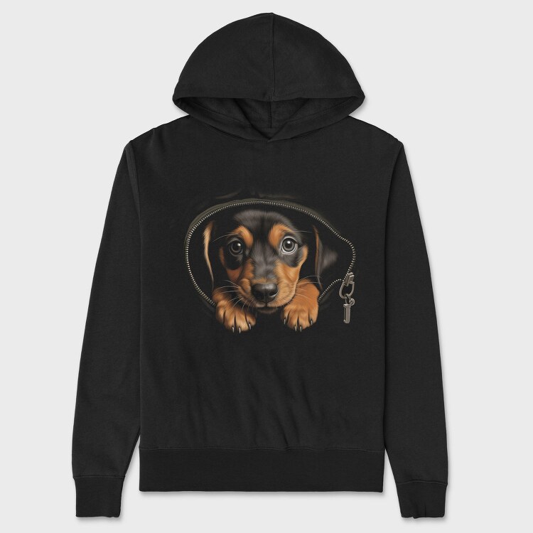 Puppy Black, Hanorac Oversize Barbati (Unisex)