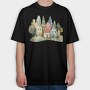 Nordic Fairy Village, Tricou Oversize Barbati (Unisex)
