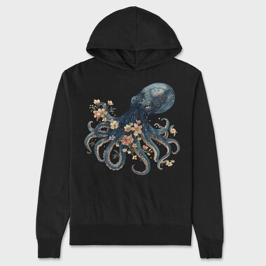 Octopus Bloom, Hanorac Oversize Barbati (Unisex)