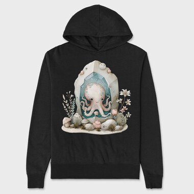 Octopus Bubble World, Hanorac Oversize Barbati (Unisex)
