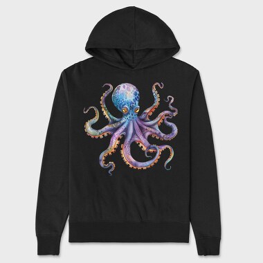 Octopus Eyes Upwards, Hanorac Oversize Barbati (Unisex)