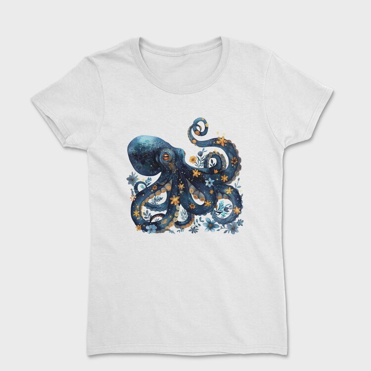 Octopus Floral Dreams, Tricou Femei